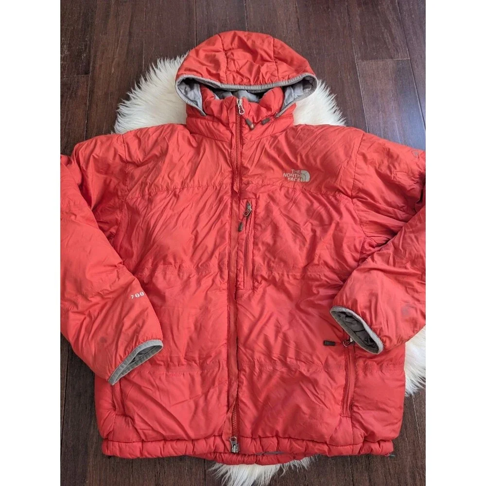 The North Face Red Summit Series 700 Goose Down Hooded Puffer Jacket M Medium